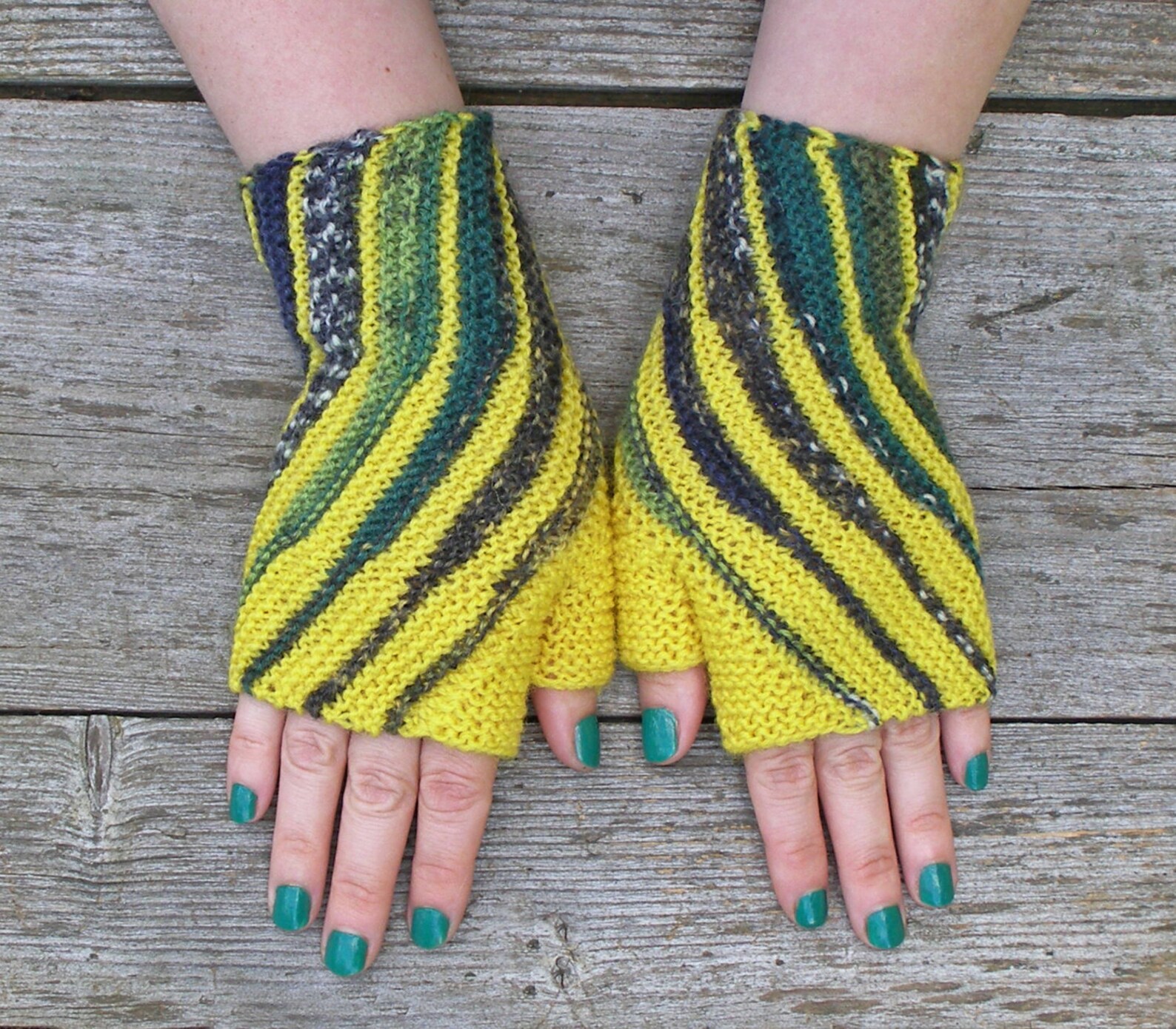 Yellow Wool Arm Warmers Woolen Knit Wrist Warmers Teens Etsy