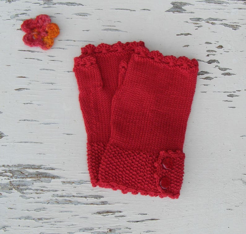 Red Merino Arm Warmers Warm Knit Wrist Warmers Valentines Etsy