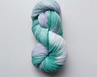 Wool and nylon yarn, 4 ply short colorways yarn, fingering wool sock yarn, hand dyed sock yarn