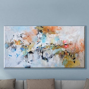 Giclee print canvas, living room art print, large original painting canvas, office art prints, colorful painting, home decor wall art modern