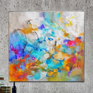 Modern art painting original, contemporary wall art prints, canvas original painting, large abstract painting, abstract art print colorful
