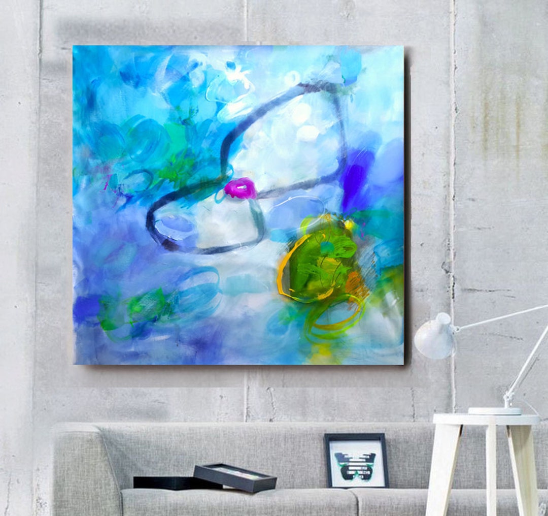 Original Abstract Acrylic Painting, Large Wall Art Canvas, Modern Art