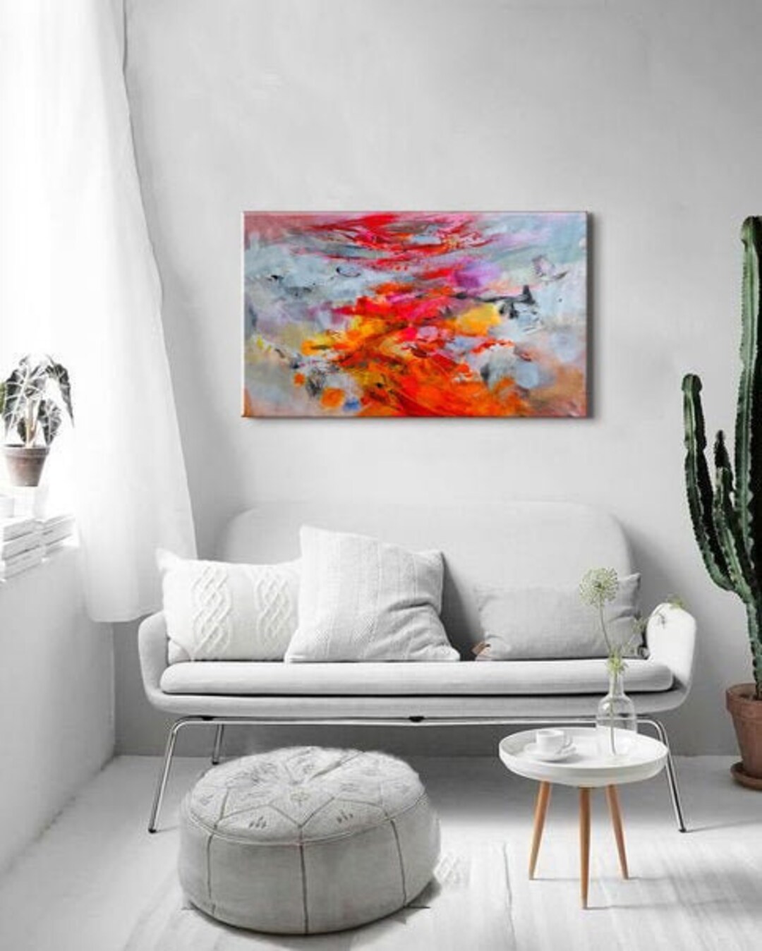 Abstract Painting Original Acrylic, Large Canvas Art Living Room ...