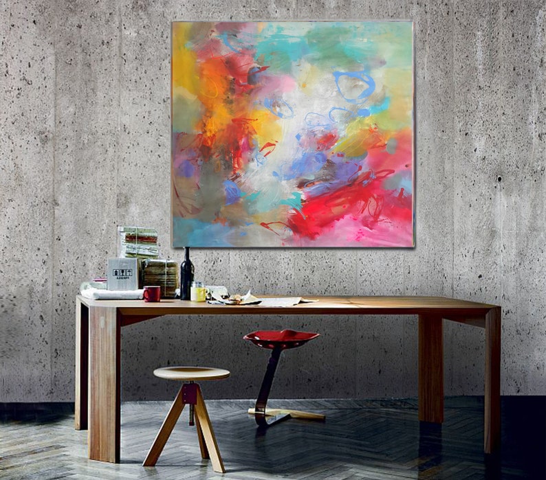 Fine art print abstract wall art living room large acrylic Etsy