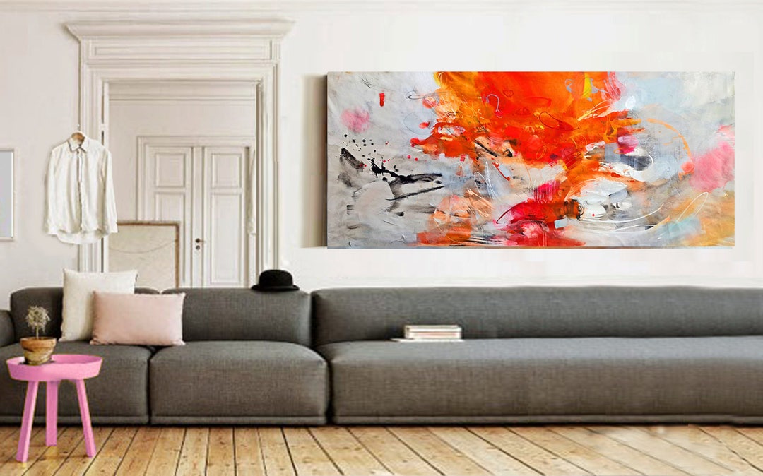 Giclee Print Canvas, Living Room Art Print, Large Original Painting ...