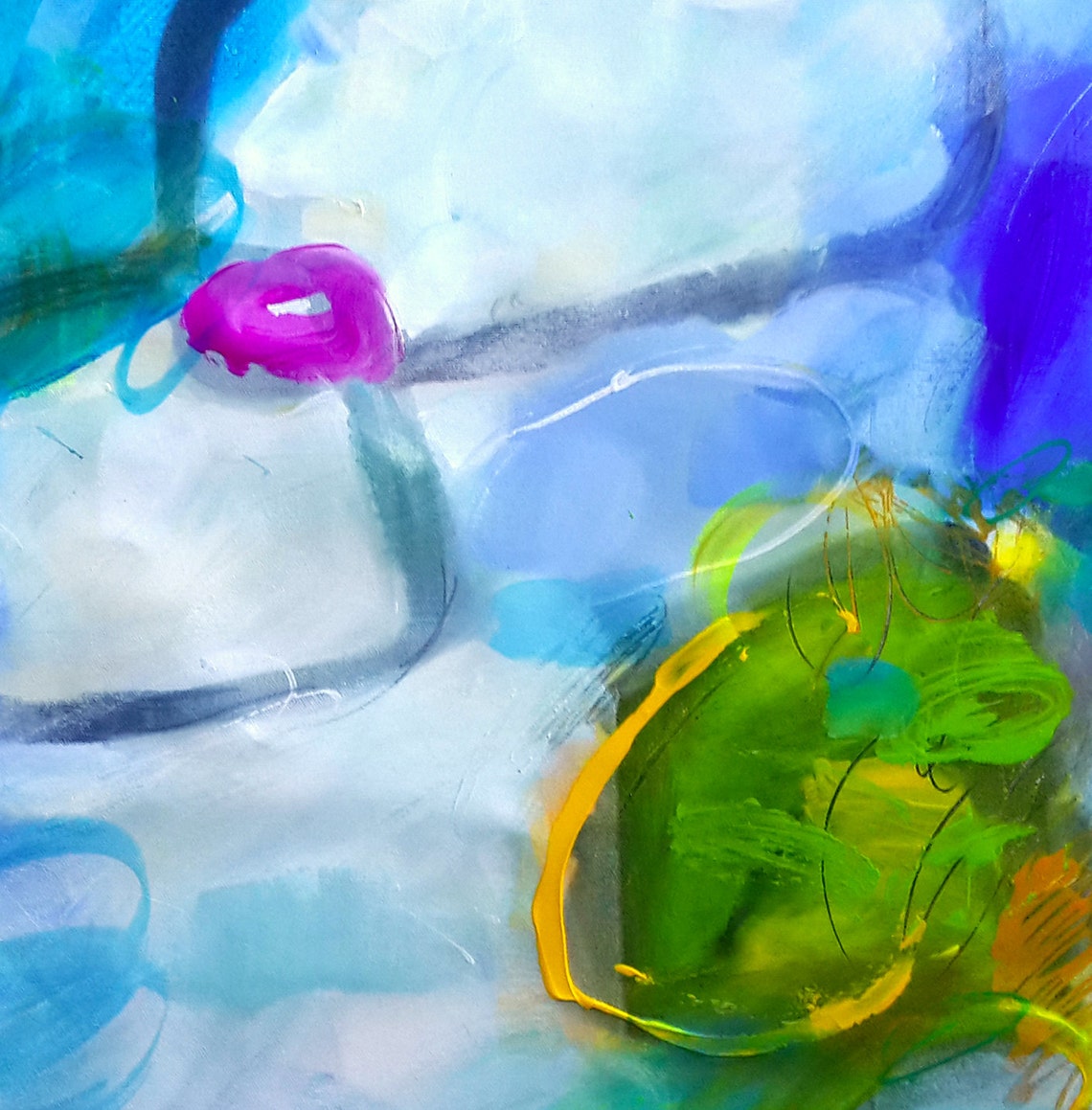 Original abstract acrylic painting Large wall art canvas | Etsy