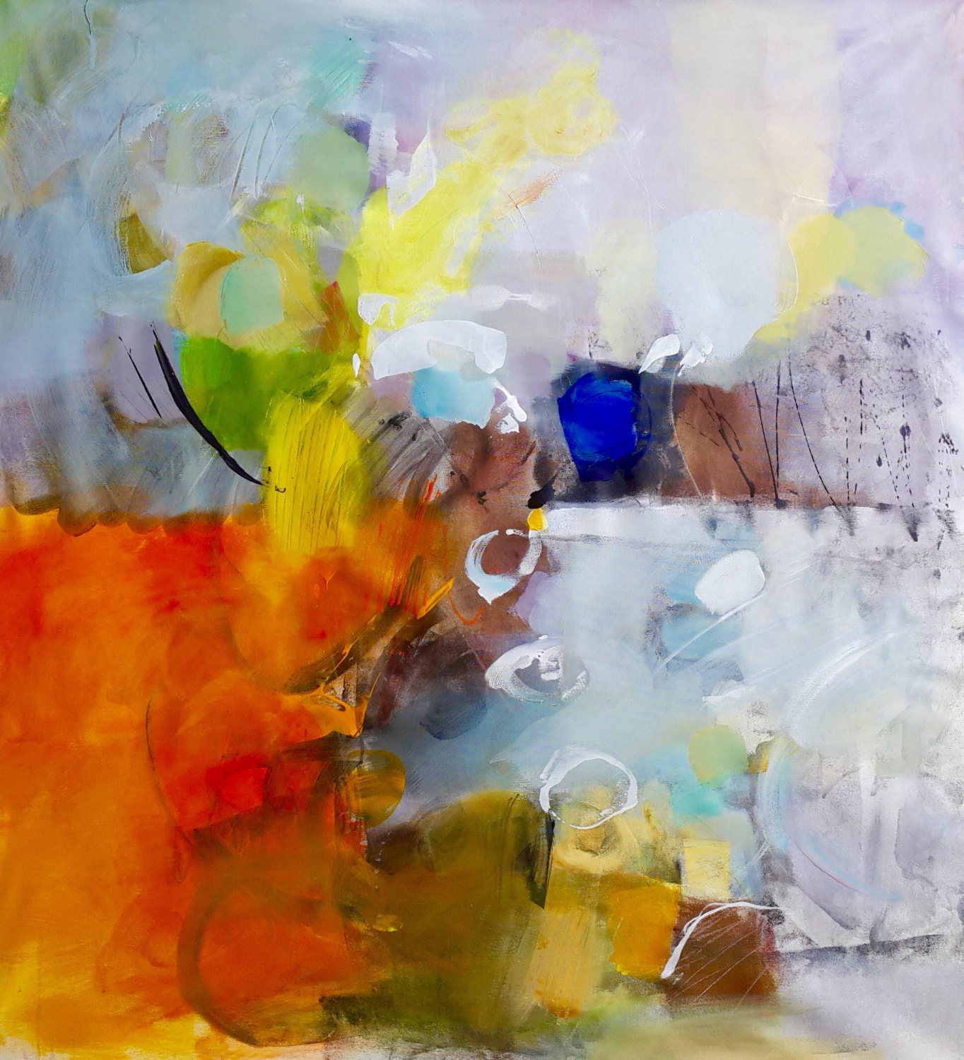 Painting on canvas original abstract art vertical abstract Etsy