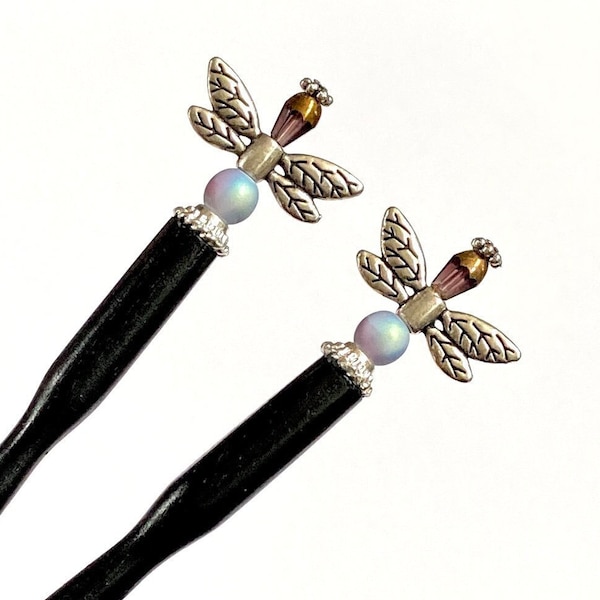 Want Phoebe Buffay Hair? She Wore Hair Sticks! Bringing back that 90's style. Set of 2 Dragonfly “Aria” Tidal Hair Sticks- FREE US SHIPPING