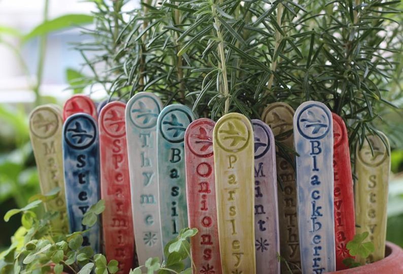 Custom Garden Stakes Garden Stakes décor Garden marker Herb Etsy