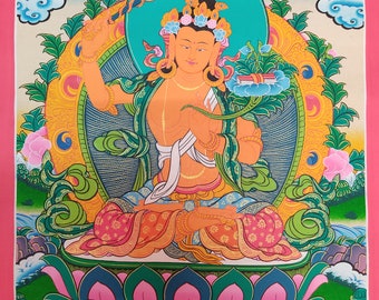 High Quality Manjushree Thangka Wall Art Painting