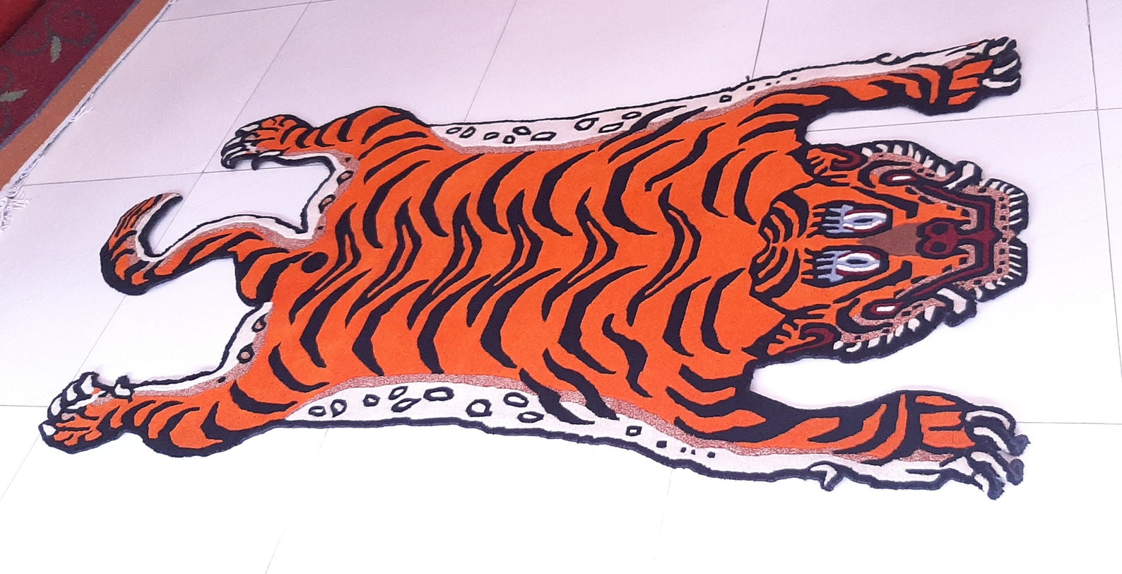 Tibetan Rug Tiger Design Handmade Carpet Floor Decor for New | Etsy