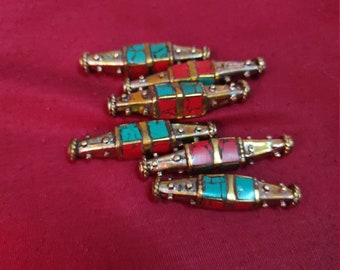 Bundle of 6 Tibetan Beads