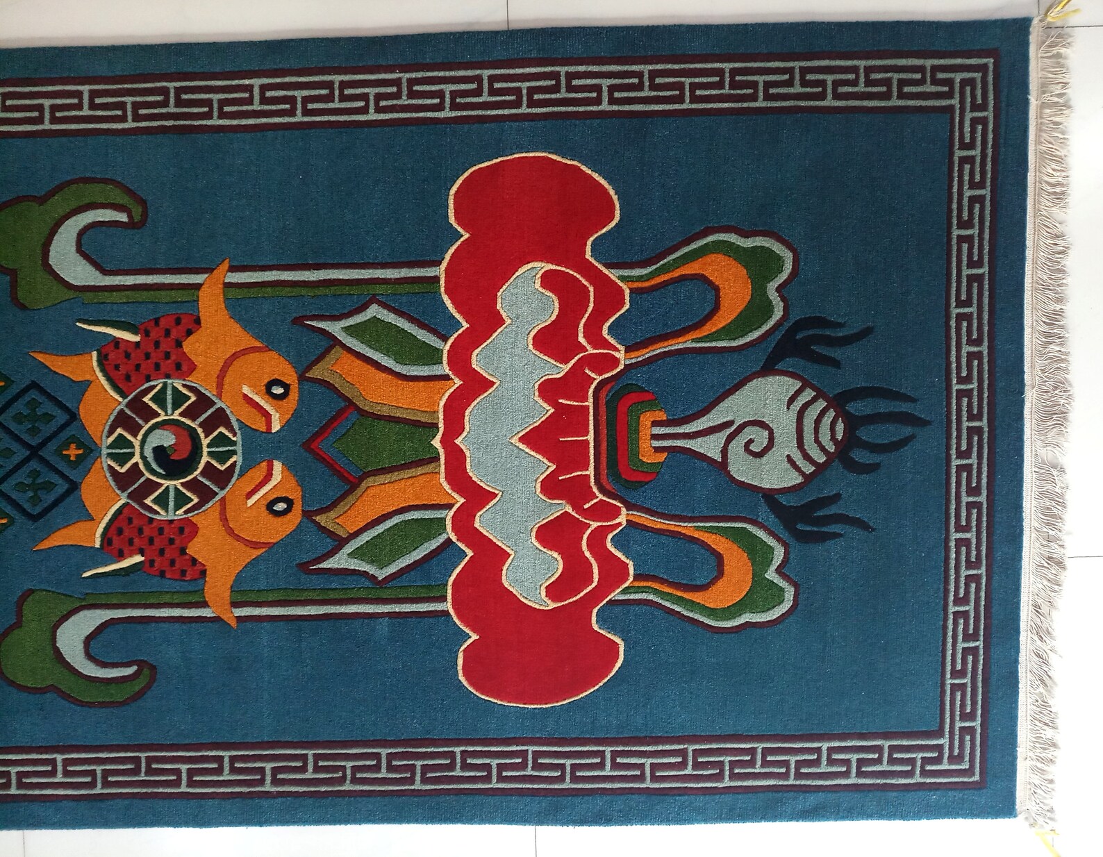 Tibetan Carpet Eight Auspicious design Handwoven by Tibetan Etsy
