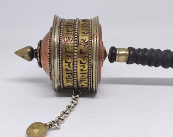 Vajra & Mantra Prayer Wheel Meditation Gift Nepal Mane Buddhist Gift