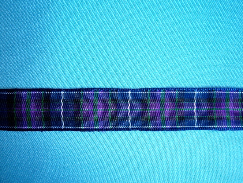 Pride of Scotland tartan bruiloft bruidskousenband. Wit of ivoorkleurig kant. Standaard en plus size. afbeelding 3