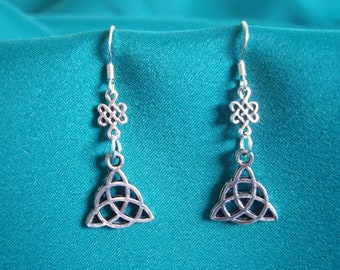 Celtic knot earrings with sterling silver earwires Scottish