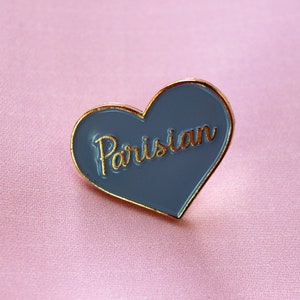 Parisian Enamel Pin Badge, Fashion Accessory, Paris Souvenir, Decorative Unisex Jewellery, Made in UK