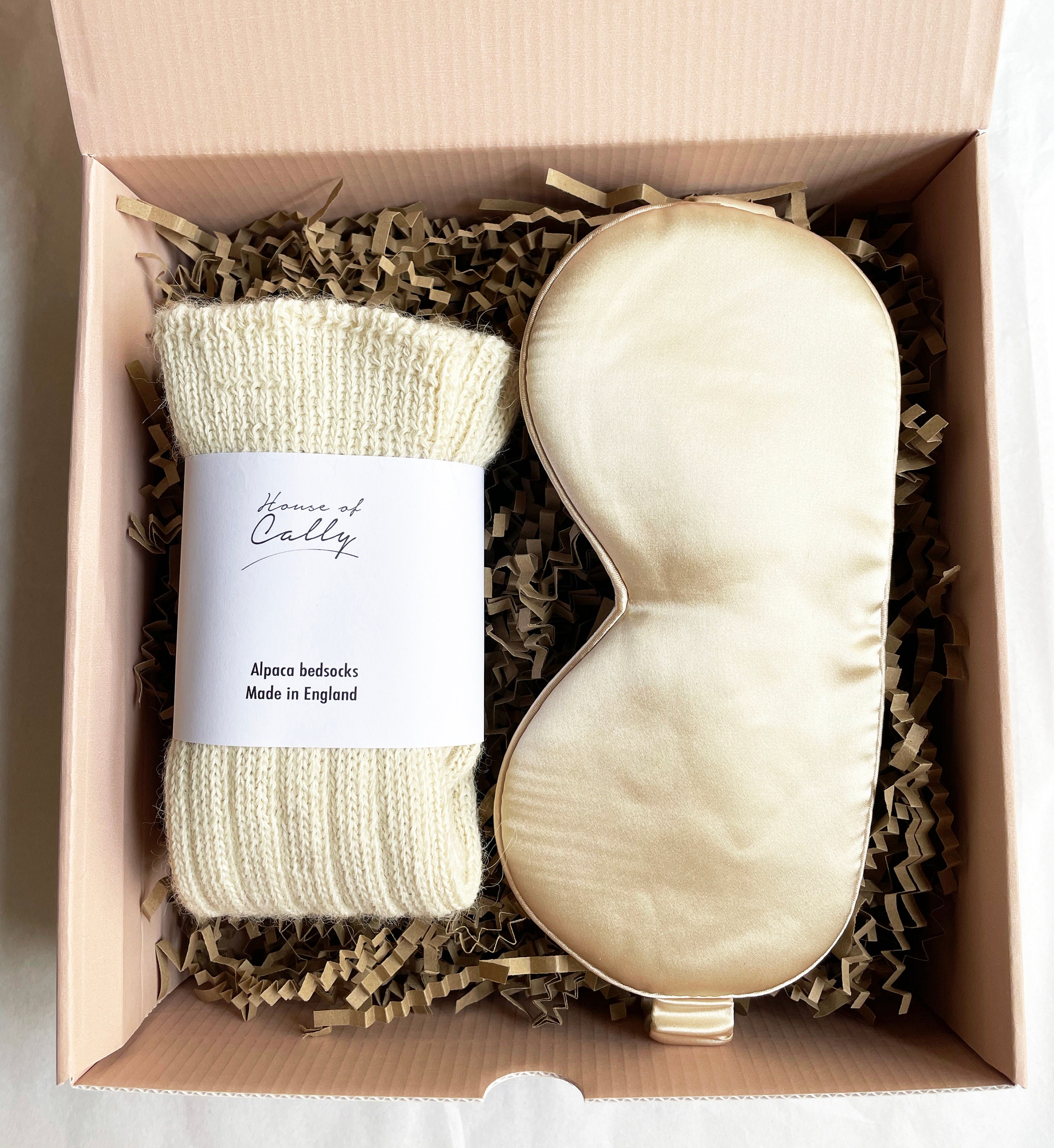 Luxury Gift Set Alpaca Wool Bed Socks & Silk Eye Mask Warm Etsy UK