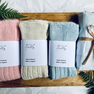 Luxurious Alpaca Wool Socks, 90% Alpaca, Made in England, Bed Socks, Soft Cosy Lounge Socks,  Wool Winter Socks, Fluffy Socks, House Socks