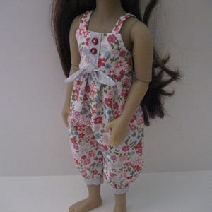 14.5 Inch Doll Clothes - Gray Print Romper made to fit dolls such as Wellie Wishers doll clothes