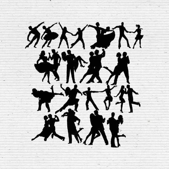 Couple Dancing Ballroom Dancing Silhouette Digital Cutting Files Available In Png Svg Dxf Eps
