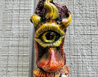 Solren the Sun-Caller – Handmade Tree Spirit Sculpture | Solar Forest Spirit | Fantasy Oddities Wall Art