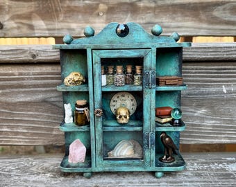 Large Wunderkammer Curio Cabinet | Upcycled Vintage Jewelry Box Assemblage | Cabinet of Curiosities Art Shrine
