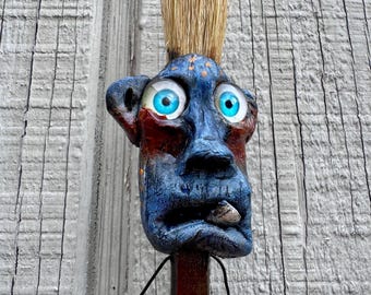 Edrin Sallowmere – OOAK Goblet Goblin “Worry Warden” | Hand Sculpted Whimsical Folk Art Emotional Guardian