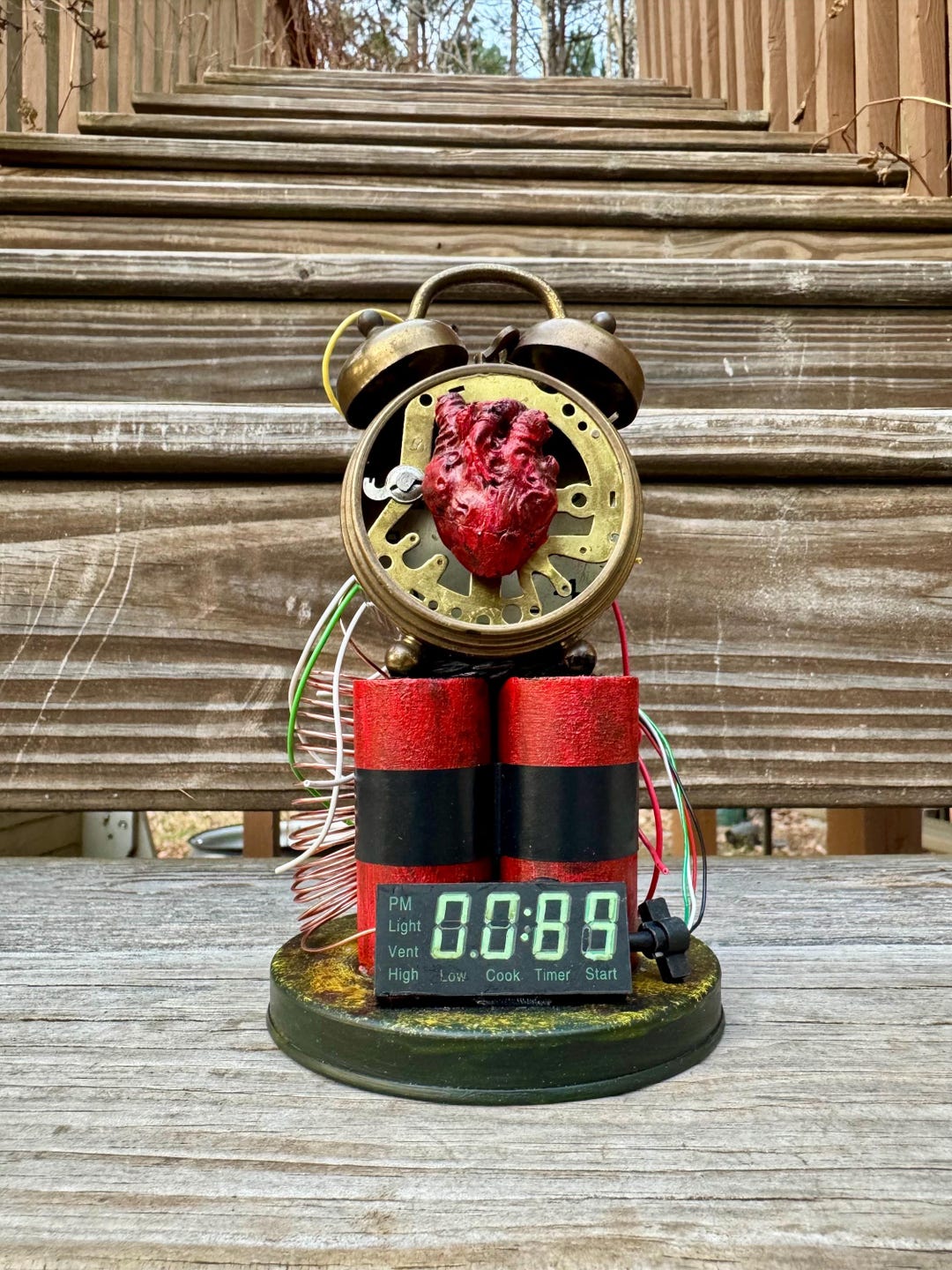 Found Object Clock Doomsday Clock Assemblage Sculpture | Found Object Art, Wall Shelf - Etsy
