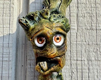 Heskar Fractured Answer - Handcrafted Desert Tree Spirit Oracle Driftwood OOAK Woodland Guardian Wall Sculpture