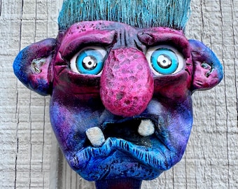 Hand-sculpted House Goblin Worry Keeper Folk Art Creature Guardian (OOAK)