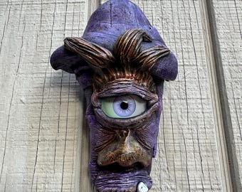 Thornknuckle Giant Cyclops Tree Spirit, Large Handmade Forest Creature, Oddities Sculpture, Woodland Cryptid, Dark Fantasy Art