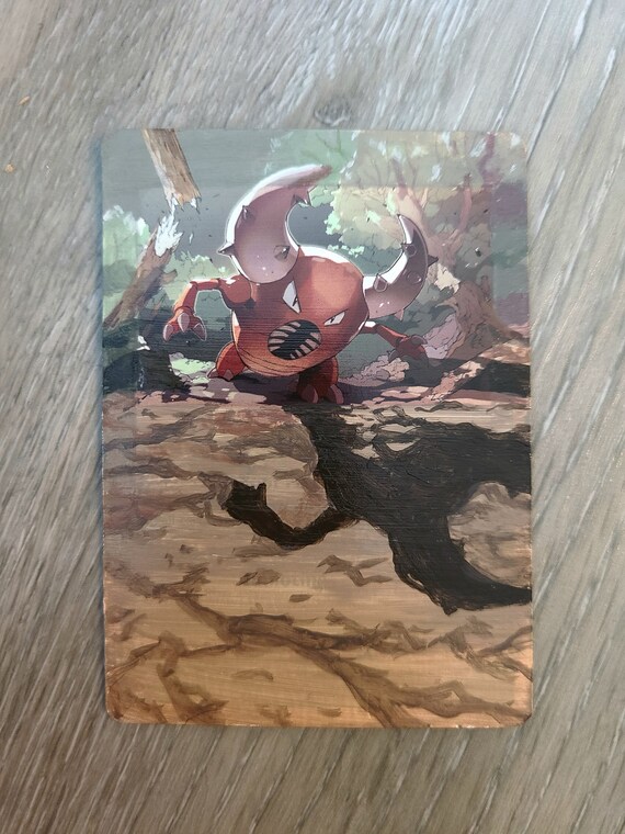 Hand Painted Pinsir Pokemon Card Etsy