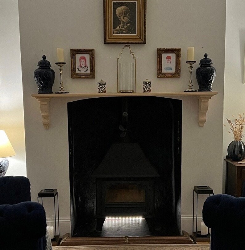 100 Cm Long Joinery Grade Pinewood Mantel With Corbelsbarewood Etsy UK