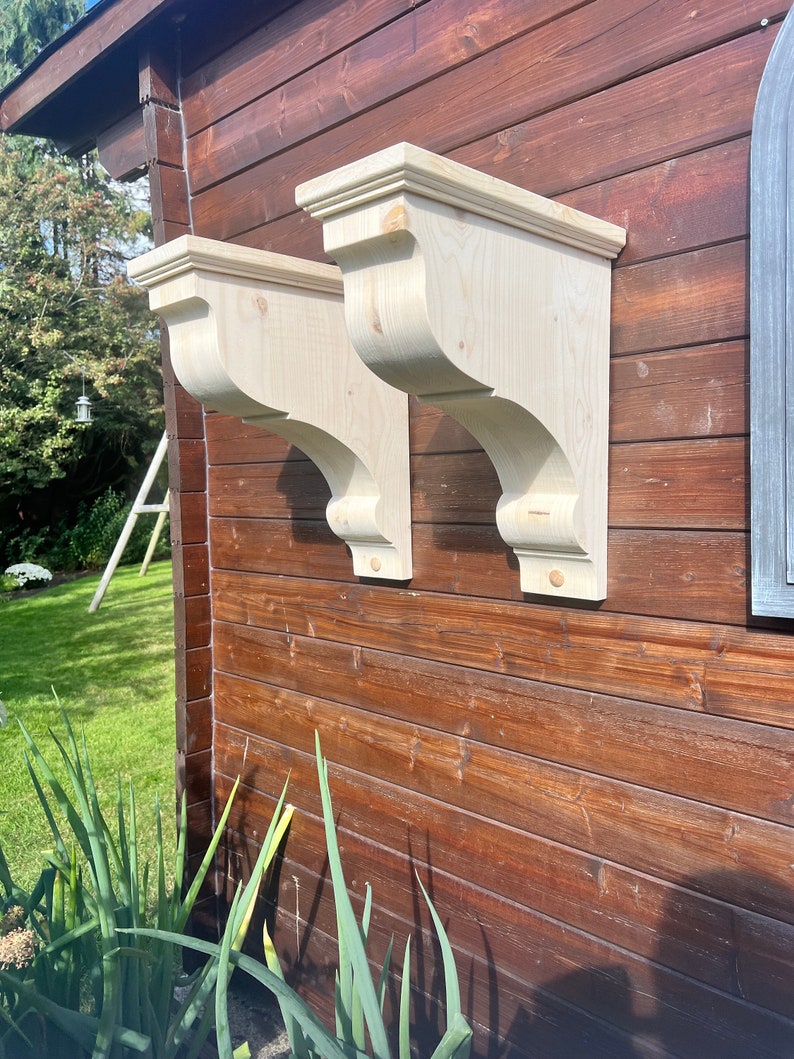 Rectangular Corbel A Pair of Bespoke Massive Pinewood Kitchen Aga/range Corbels - Etsy UK