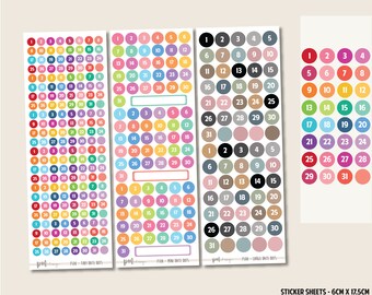 date dots etsy