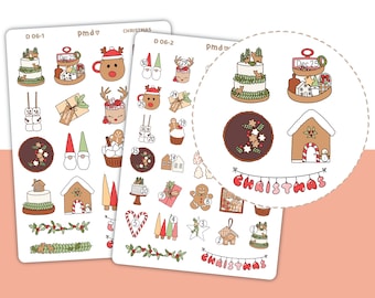 Christmas Doodle & Countdown 2021 Stickers | Planner Stickers | D06