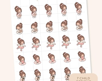 Child Girl Little Life Character Stickers | Planner Stickers | LL18