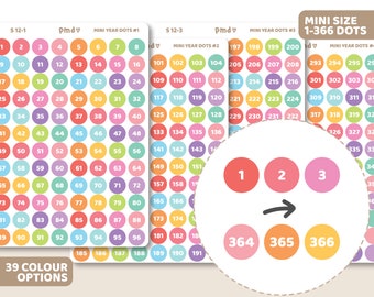 Mini Year Dots Stickers | Planner Stickers | S12 (4)