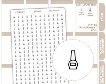 Nail Polish Dot Icon Stickers | Planner Stickers | 11