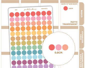 Mini Dot Stickers | Basic Planner Stickers | B01