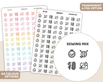 Sewing Mix Icon Stickers | Planner Stickers | DI28