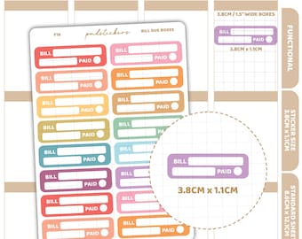 Bill Tracker Stickers | Functional Planner Stickers | F18
