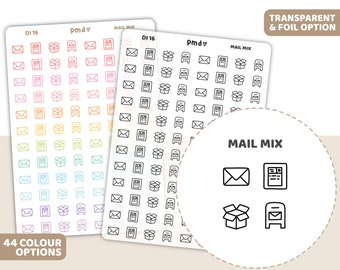 Mail Mix Icon Stickers | Planner Stickers | DI16