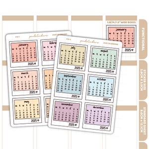 2025 Polaroid Kalender Aufkleber | Funktionale Planer Aufkleber | F10(2)