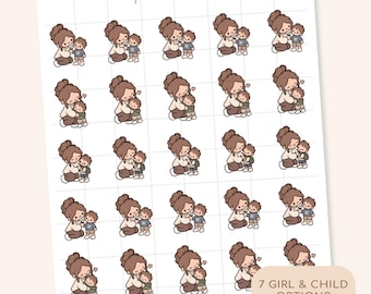 Child Boy Mum Little Life Character Stickers | Planner Stickers | LL17