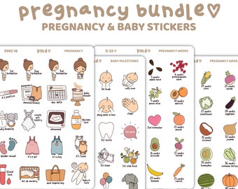 Pregnancy Sticker Bundle | 4 Sheets | Planner Stickers | BU01 (4)