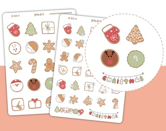 Christmas Cookies & Countdown 2022 Stickers | Planner Stickers | D60