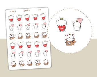 Love Stickers | Eche Character Planner Stickers | ECHE12