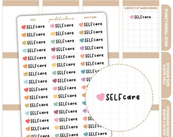 Self Care Stickers | Functional Icon Planner Stickers | FI02
